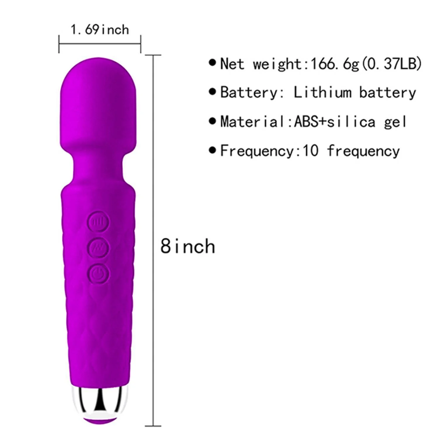 Bükülebilir Başlıklı Wand Vibratör Mor - Görsel 5