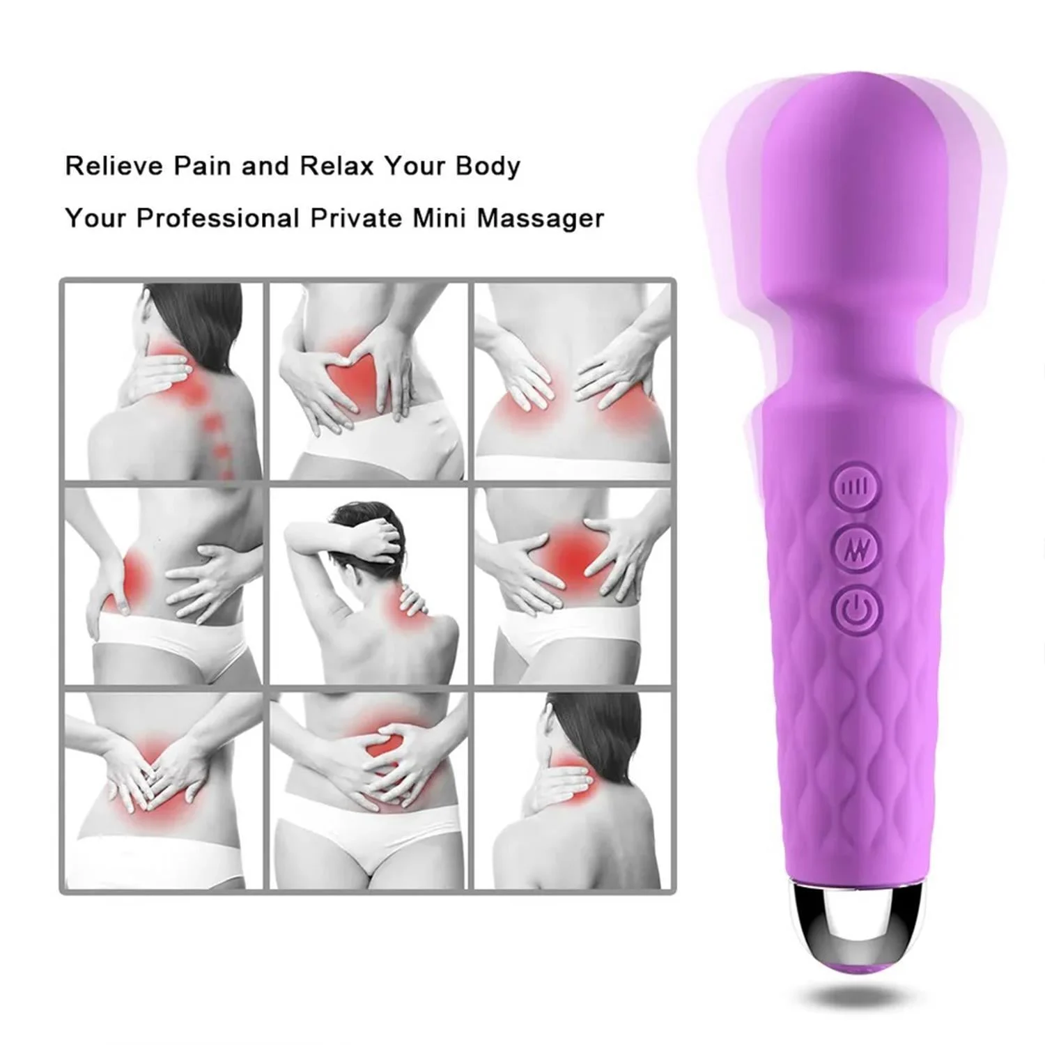 Bükülebilir Başlıklı Wand Vibratör Pembe - Görsel 3