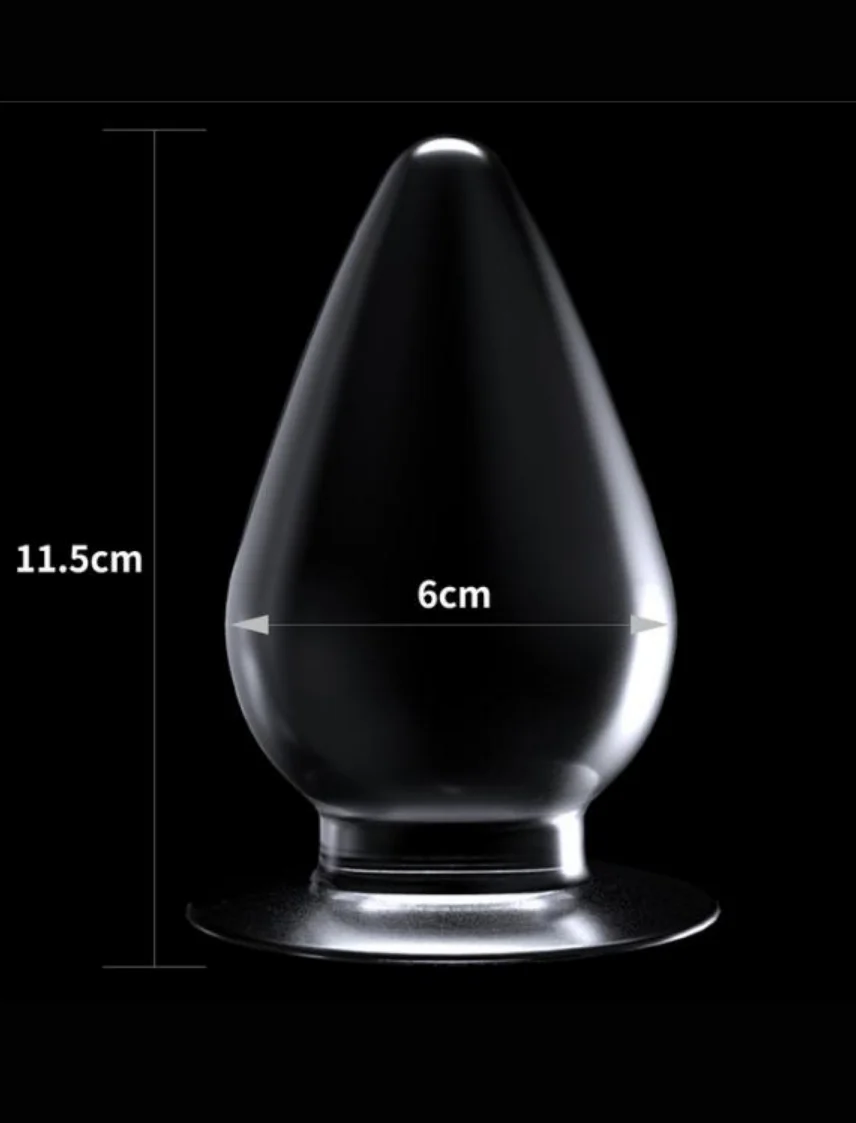 Şeffaf Anal Plug 12 cm 4.5 İnç - Görsel 3