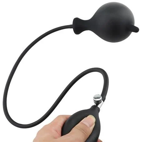 Şişebilen Pompalı Anal Plug Siyah - Görsel 5