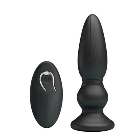 USB Şarjlı 12 Titreşim Modlu Uzaktan Kumandalı Vibratör & Boğumlu Anal Plug - Görsel 3