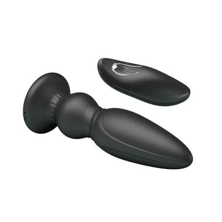 USB Şarjlı 12 Titreşim Modlu Uzaktan Kumandalı Vibratör & Boğumlu Anal Plug - Görsel 4