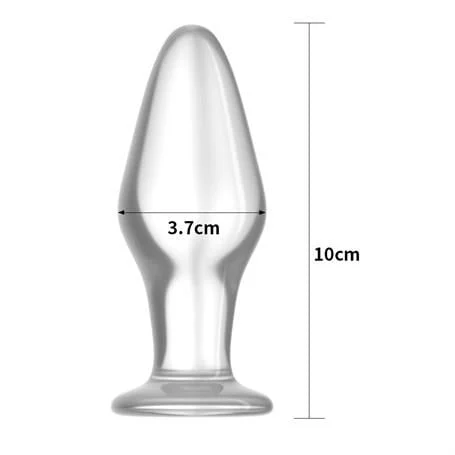 10 cm Pürüzsüz Cam Anal Tıkaç - Görsel 5