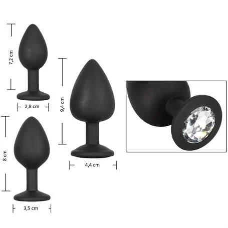 3 Parçalı Mücevherli Anal Plug Seti - Görsel 6