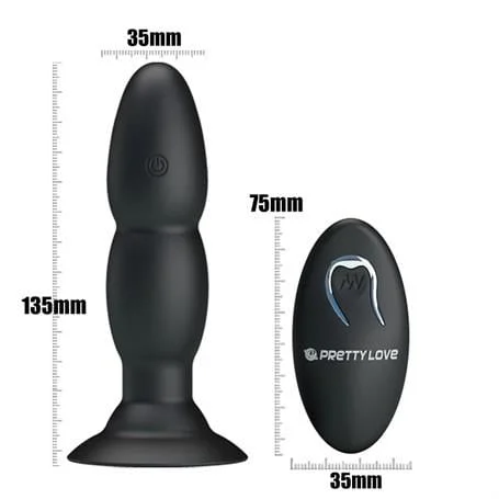USB Şarjlı 4 Titreşim ve 4 Yuvarlanma Modlu Uzaktan Kumandalı Vibratör ve Anal Plug - Görsel 6