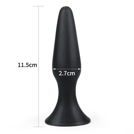 11,5 cm Vantuzlu Silikon Anal Plug - Görsel 6