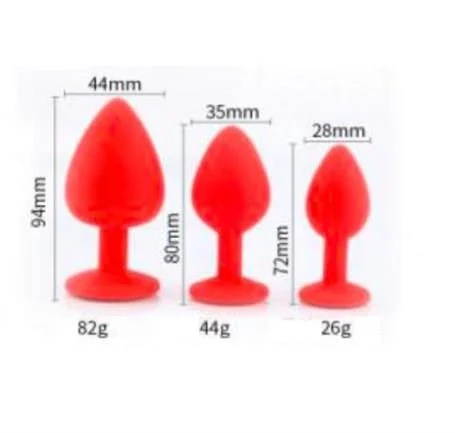 3 Parçalı Mücevherli Anal Plug Seti - Görsel 5