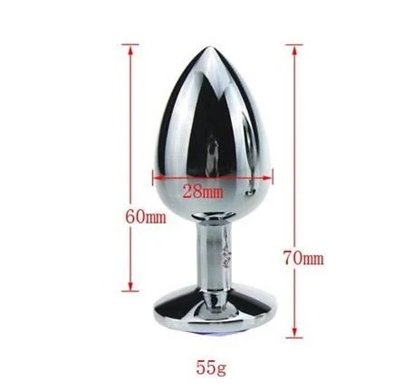 Mücevher Taşlı Küçük Boy Paslanmaz Çelik Anal Tıkaç (Plug) - Görsel 3