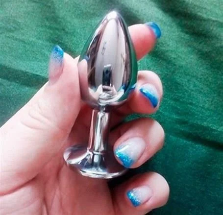 Mücevher Taşlı Küçük Boy Paslanmaz Çelik Anal Tıkaç (Plug) - Görsel 5