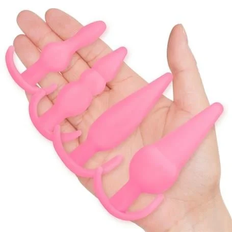 4 Parça Anal Plug Seti - Ten Rengi - Görsel 4