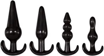 4 Parça Anal Plug Seti - Siyah - Görsel 3