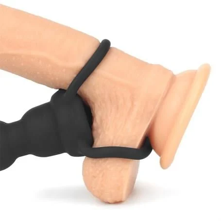 Çift Kavrama Halkalı Titreşimli 14 cm Anal Plug Vibratör Mastürbatör - Görsel 4