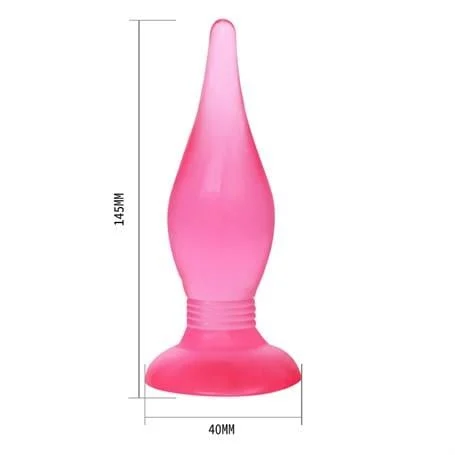 14,5 cm Vantuzlu Jel Anal Alıştırıcı Plug - Görsel 5