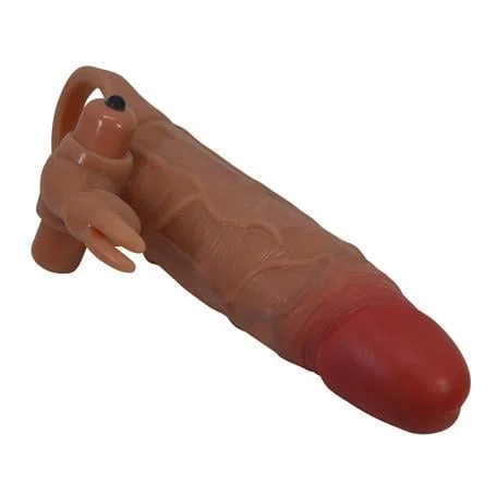 5 cm Dolgu Uzatmalı Titreşimli Penis Kılıfı Prezervatif Vibratör - Osmar - Görsel 7