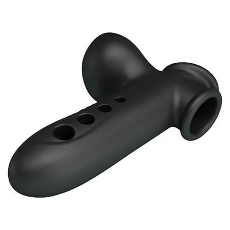 Hava Yastıklı Premium Zenci Rengi Silikon Penis Kılıfı - Crane - Görsel 7