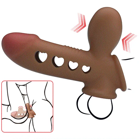 Hava Yastıklı Premium Melez Rengi Silikon Penis Kılıfı - Tyronn - Görsel 2