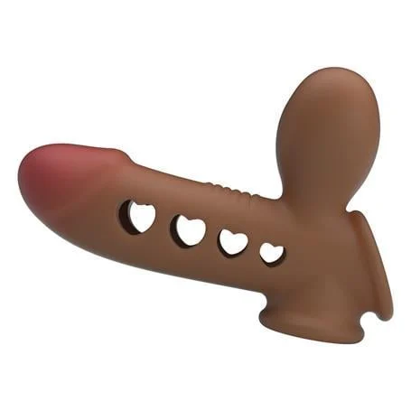 Hava Yastıklı Premium Melez Rengi Silikon Penis Kılıfı - Tyronn - Görsel 5