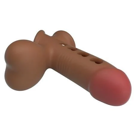 Hava Yastıklı Premium Melez Rengi Silikon Penis Kılıfı - Tyronn - Görsel 10