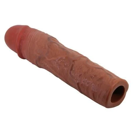 7,6 cm Dolgulu Premium Melez Rengi Silikon Penis Kılıfı - Stevenson - Görsel 10
