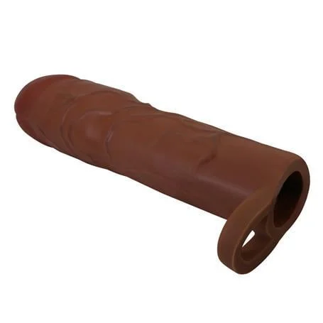 7,6 cm Dolgulu Premium Melez Rengi Silikon Penis Kılıfı - Gerd - Görsel 6