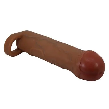 2,5 cm Dolgulu Premium Melez Rengi Silikon Penis Kılıfı - Bunion - Görsel 4