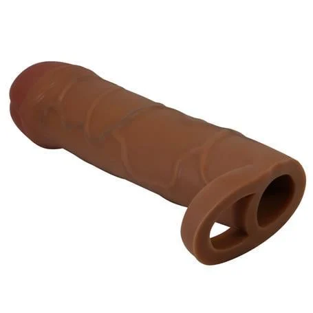 2,5 cm Dolgulu Premium Melez Rengi Silikon Penis Kılıfı - Bunion - Görsel 5