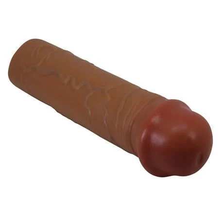 2,5 cm Dolgulu Premium Melez Rengi Silikon Penis Kılıfı - Nile - Görsel 5