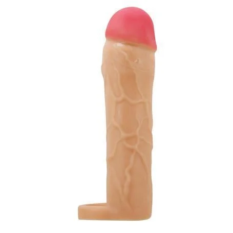5 cm Dolgulu Premium Ten Rengi Silikon Penis Kılıfı - Hani - Görsel 2