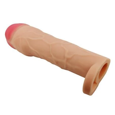 5 cm Dolgulu Premium Ten Rengi Silikon Penis Kılıfı - Hani - Görsel 5