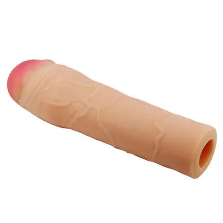 5 cm Dolgulu Premium Ten Rengi Silikon Penis Kılıfı - Chane - Görsel 3