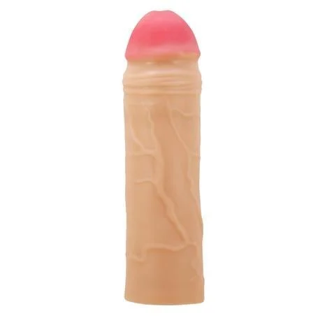 5 cm Dolgulu Premium Ten Rengi Silikon Penis Kılıfı - Chane - Görsel 4