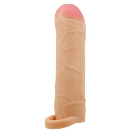 2,5 cm Dolgulu Premium Ten Rengi Silikon Penis Kılıfı - Bunion - Görsel 2