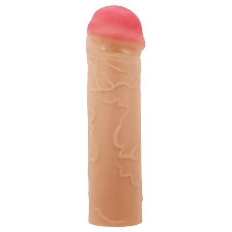 2,5 cm Dolgulu Premium Ten Rengi Silikon Penis Kılıfı - Nile - Görsel 2