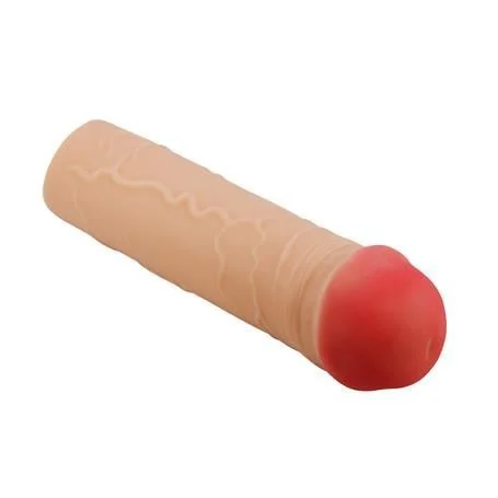 2,5 cm Dolgulu Premium Ten Rengi Silikon Penis Kılıfı - Nile - Görsel 4