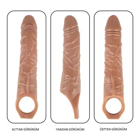 6 cm Dolgulu Realistik Penis Kılıfı - Görsel 5