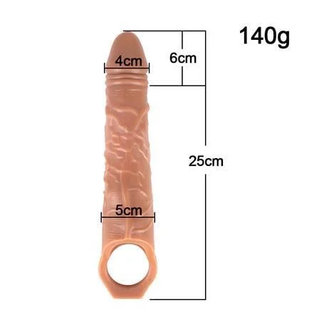 6 cm Dolgulu Realistik Penis Kılıfı - Görsel 12