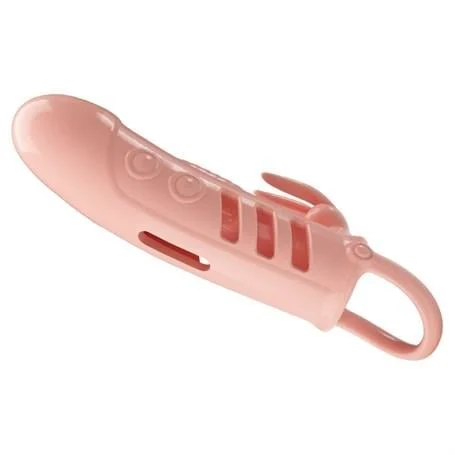 2,5 cm Dolgu Uzatmalı Titreşimli Penis Kılıfı Prezervatif Vibratör - Görsel 3