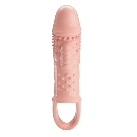 2,5 cm Dolgu Uzatmalı Titreşimli Penis Kılıfı Prezervatif Vibratör - Görsel 4
