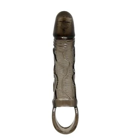 3 cm Dolgu Uzatmalı Titreşimli Zenci Penis Kılıfı Prezervatif Vibratör - Görsel 3