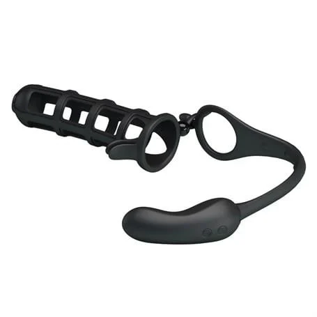 Penis Kılıflı USB Şarjlı Titreşimli Anal Plug - Görsel 3