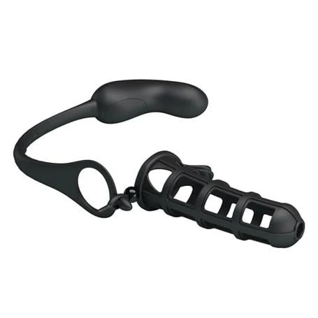 Penis Kılıflı USB Şarjlı Titreşimli Anal Plug - Görsel 4
