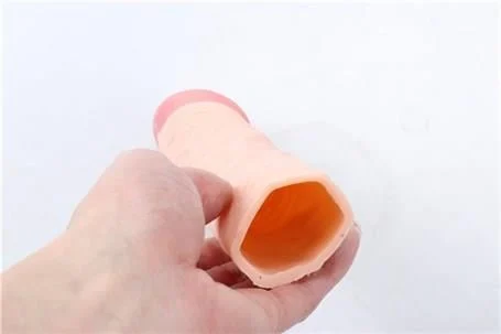 3,5 cm Dolgulu Realistik Penis Kılıfı - Görsel 4