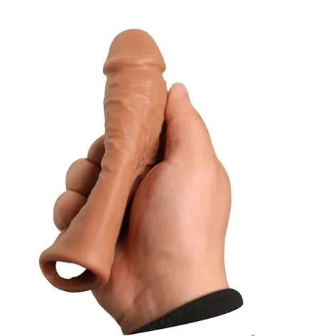 3,5 cm Dolgulu Realistik Penis Kılıfı - Görsel 3