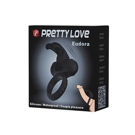 Pretty Love Klitoral Uyarıcılı Titreşimli Tavşan Penis Halkası - Görsel 8