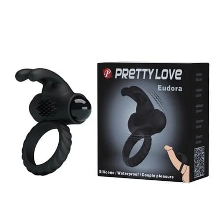 Pretty Love Klitoral Uyarıcılı Titreşimli Tavşan Penis Halkası - Görsel 9