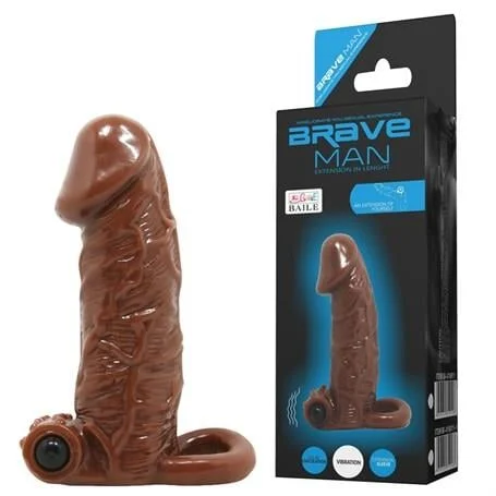 6,5 cm Uzatmalı Titreşimli Damarlı Penis Kılıfı - Görsel 7