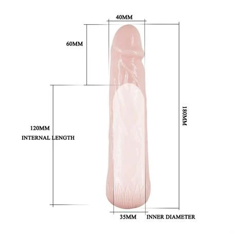 6 cm Dolgulu Uzatmalı Silikon Penis Kılıfı - Görsel 5