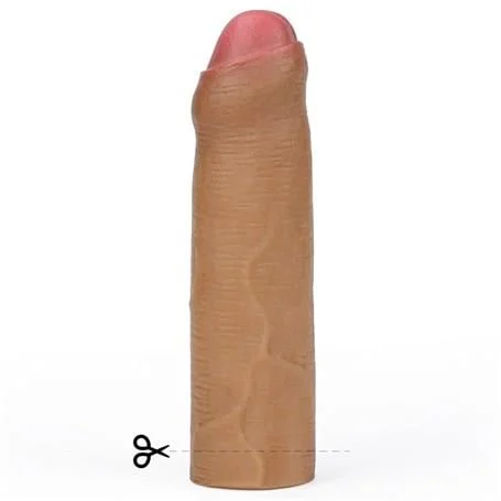 Nature Extender 4.5 cm Dolgulu Premium Silikon Sünnetsiz Melez Penis Kılıfı - Görsel 4