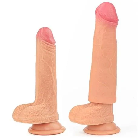 Nature Extender 5,5 cm Dolgulu Premium Ten Rengi Silikon Penis Kılıfı - Görsel 2