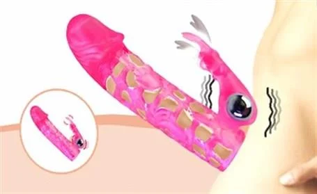 13 cm Klitoris Uyarıcılı Titreşimli Penis Kılıfı - Görsel 6